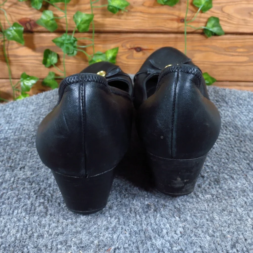 Cole Haan Tali Grand Womens Wedge Pump Sz 9 Business Professional Black Leather